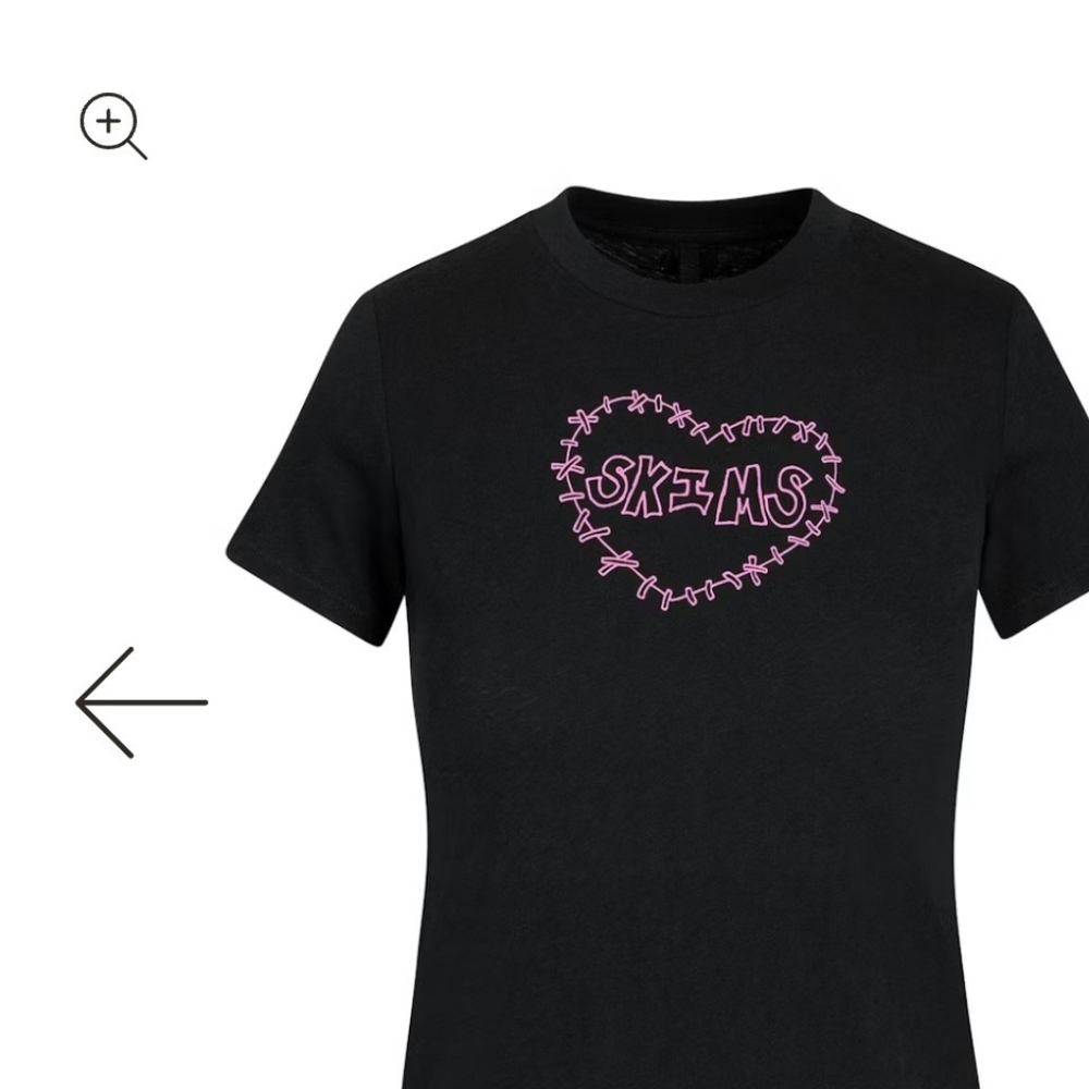 Skims Valentine's Baby Tee Size Xl New In Bag Sold Out Tee